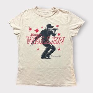 Morgan Wallen Tennessee USA Graphic T-Shirt Cream Country Music Tee Mens Medium